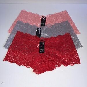 Bundle 3 pieces Lace Cheeky Panty Underwear. NWT Vision Brand. Size XL